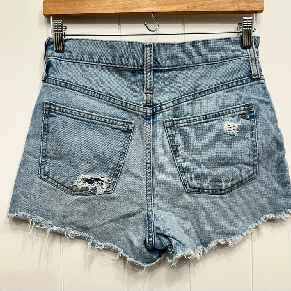 MADEWELL The Perfect Jean Short Distressed Ripped High Rise Cut Off Frayed Sz 24